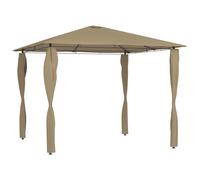 Vidaxl Belvédère Avec Revêtement De Poteaux 3x3x2,6 M Taupe 160 G/M² Gris