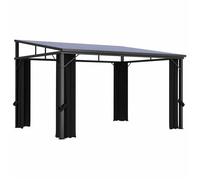 vidaXL Belvédère avec rideau 405x294x244 cm Anthracite