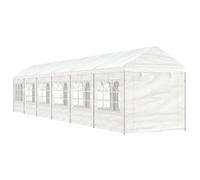 Vidaxl Belvédère Avec Toit Blanc 13,38x2,28x2,69 M Polyéthylène