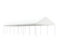 Vidaxl Belvédère Avec Toit Blanc 15,61x4,08x3,22 M Polyéthylène