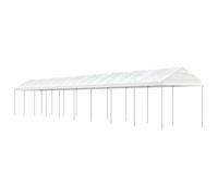 Vidaxl Belvédère Avec Toit Blanc 20,07x2,28x2,69 M Polyéthylène