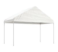 Vidaxl Belvédère Avec Toit Blanc 4,08x2,23x3,22 M Polyéthylène
