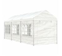 vidaXL Belvédère avec toit blanc 6,69x2,28x2,69 m polyéthylène, tente de fête, chapiteau, abri à auvent, pavillon, tente 3155479