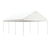 vidaXL Belvédère avec toit blanc 6,69x4,08x3,22 m polyéthylène, tente de fête, chapiteau, abri à auvent, pavillon, tente 3155511