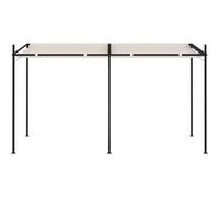 vidaXL Belvédère avec toit rétractable 400x300x233 cm Crème G