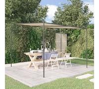 Belvédère beige 3x3 m 180 g/m² tissu et acier, auvent, abri à baldaquin, abri, tente événementielle, belvédère à baldaquin