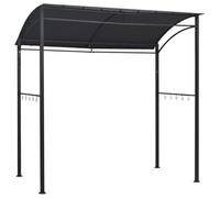 vidaXL Belvédère de Barbecue Chapiteau Tente de Barbecue Tonnelle Auvent Extérieur Résistant aux Intempéries 215x150x220 cm Anthracite Acier