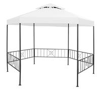 vidaXL – Belvédère de jardin 323×275×265 cm Blanc 180 g/m²