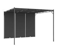 vidaXL Belvédère de jardin avec rideau latéral 3x3x2,25 m Anthracite
