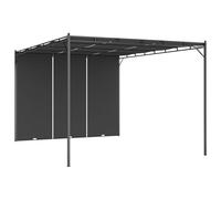 vidaXL Belvédère de jardin avec rideau latéral 4x3x2,25 m Anthracite