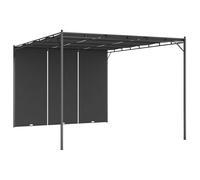 vidaXL Belvédère de jardin avec rideau latéral 4x3x2,25 m Anthracite