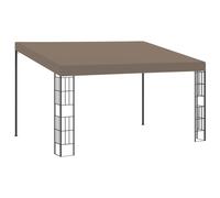 Vidaxl Belvédère Mural 4x3 M Taupe Tissu