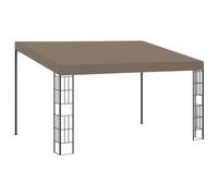 Vidaxl Belvédère Mural 4x3 M Taupe Tissu