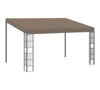 vidaXL Belvédère mural 4x3 m Taupe Tissu Beige G
