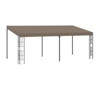 vidaXL Belvédère mural 6x3 m Taupe Tissu