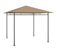 Belvédère Tonnelle de Jardin Pavillon d'Extérieur Tente de Réception Chapiteau de Jardin Pique-niques 3x3x2,7 m Taupe 313919