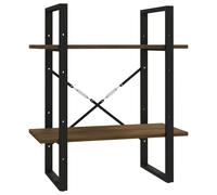 vidaXL Bibliothèque 2 niveaux Chêne brun 60x30x70 cm Bois d'ingénierie