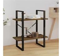 Vidaxl Bibliothèque 2 Niveaux Chêne Brun 60x30x70 Cm Bois D'ingénierie Marron