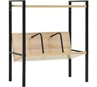 Bibliothèque 2 Niveaux Étagère à Livres Salon Noir Bois d’Ingénierie vidaXL