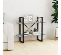 vidaXL Bibliothèque 2 niveaux Sonoma gris 80x30x70cm Bois d'ingénierie821313 Gris G