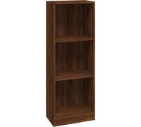 vidaXL Bibliothèque 3 compartiments brun imitation chêne 40x24x109 cm