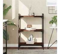 vidaXL Bibliothèque 3 niveaux chêne brun 60x30x86 cm bois d'ingénierie837651 Marron G