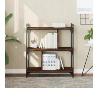 Vidaxl Bibliothèque 3 Niveaux Chêne Brun 76x32x88 Cm Bois D'ingénierie Marron