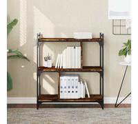 Vidaxl Bibliothèque 3 Niveaux Chêne Fumé 76x32x88 Cm Bois D'ingénierie Marron