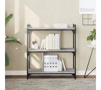 vidaXL Bibliothèque 3 niveaux sonoma gris 76x32x88cm bois d'ingénierie