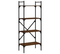 vidaXL Bibliothèque 4 compartiments Chêne brun 56x31,5x138,5 cm Matériau dérivé du bois