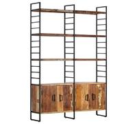 Vidaxl Bibliothèque 4 Niveaux 124x30x180cm Bois Solide De Récupération