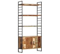 Bibliothèque 4 niveaux 80x30x180 cm Bois solide de récupération Bois naturel G