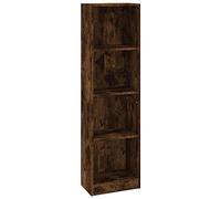 Vidaxl Bibliothèque 4 Niveaux Chêne Fumé 40x24x143cm Bois D'ingénierie Marron