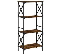 vidaXL Bibliothèque 4 niveaux en chêne fumé 59x35x132 cm bois d'ingénierie Marron