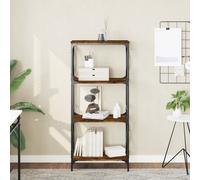 Vidaxl Bibliothèque 4 Niveaux Chêne Fumé 59x35x132cm Bois D'ingénierie Marron