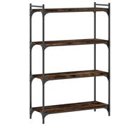 vidaXL Bibliothèque 4 Niveaux chêne fumé 80x30x120cm Bois d'ingénierie