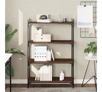 Vidaxl Bibliothèque 4 Niveaux Chêne Marron 80x30x120cm Bois Ingénierie Marron