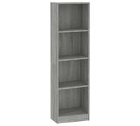 vidaXL Bibliothèque 4 niveaux Sonoma gris 40x24x143 cm