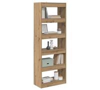 Bibliothèque Séparateur de Pièce Étagère Gris Béton Bois d'Ingénierie vidaXL
