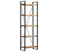 vidaXL Bibliothèque 5 niveaux – Bois solide de récupération – 60x30x180 cm