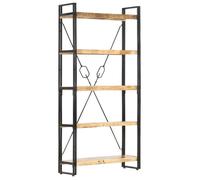 vidaXL Bibliothèque 5 niveaux 90x30x180 cm Bois solide de manguier 286581