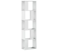 vidaXL Bibliothèque 5 niveaux blanc bois d'ingénierie 45x23,5x162,5 cm