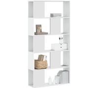 vidaXL Bibliothèque 5 niveaux Blanc 80,5 x 23,5 x 162,5 cm Bois d'ingénierie multicolore