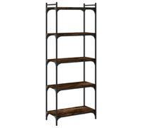 vidaXL Bibliothèque 5 niveaux – Chêne fumé, bois d'ingénierie 60×30×154 cm Marron