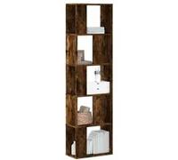 vidaXL Bibliothèque 5 niveaux chêne fumé bois d'ingénierie852784 Marron G