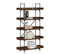 Bibliothèque 5 niveaux chêne marron 100x33x180,5 cm837701