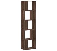 vidaXL Bibliothèque 5 étagères brun imitation chêne 45x23,5x162,5 cm