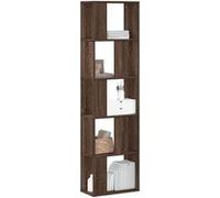 vidaXL Bibliothèque 5 étagères brun imitation chêne 45x23,5x162,5 cm