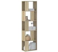 vidaXL Bibliothèque 5 niveaux chêne Sonoma – Bois d'ingénierie Marron (852782)