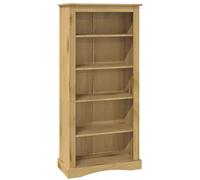 vidaXL Pin Bibliothèque à 5 Niveaux Etagère à Livres Meuble de Rangement Bureau Salon Salle de Séjour Maison Intérieur 243744